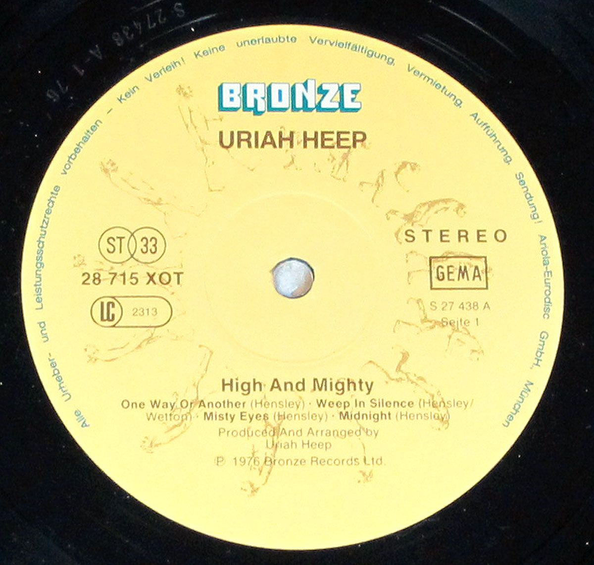 High Resolution Photos of uriah heep high and mighty bronze germany 